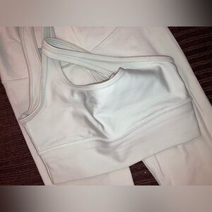 Aritzia TNAction Golden sports bra & leggings set